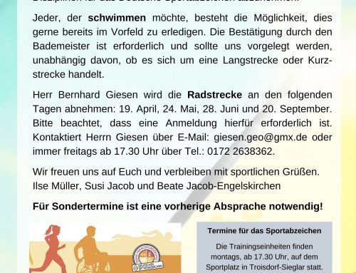 Deutsches Sportabzeichen beim 1. FC Spich 2024