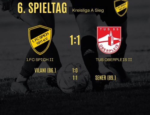 6. Spieltag: 1.FC Spich 2 – TUS Oberpleis 2