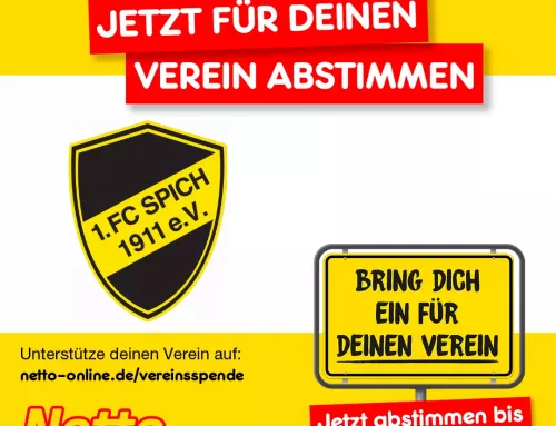Jetzt für den 1. FC Spich abstimmen – Netto-Vereinsspende bis 03.05.2026!