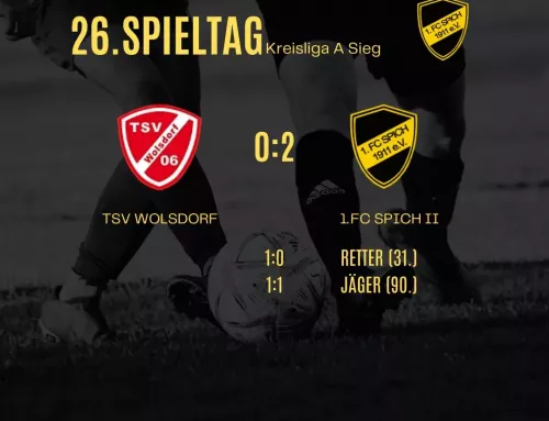 26. Spieltag: TSV Wolsdorf – 1.FC Spich 2