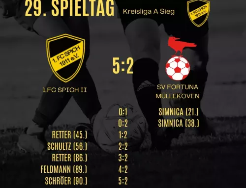 29. Spieltag: 1.FC Spich 2 – SV Fortuna Müllekoven