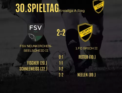 30. Spieltag: FSV Neunkirchen-Seelscheid 2 – 1.FC Spich 2